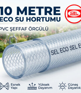 Sel Eco PVC Şeffaf Örgülü Hortum 1" (25 mm)