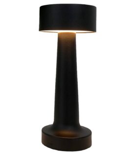 Biradlı Şarj Edilebilir Masa Lambası 9x21 cm (GRV-810-Siyah)