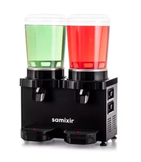Samixir MM20.AB Panaromik Analog Twin Soğuk İçecek Dispenseri, 10 L+10 L, Siyah