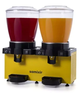Samixir MM44.AY Panaromik Analog Twin Soğuk İçecek Dispenseri, 22+22 L, Karıştırıcılı, Sarı