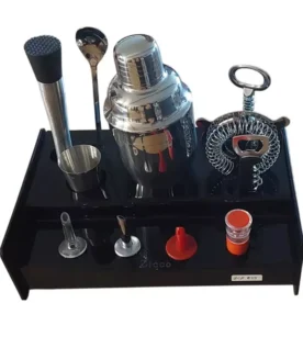 Zicco Akrilik Standlı Bar Set Çelik Shaker 18x28x8,5 Cm ZCP 835